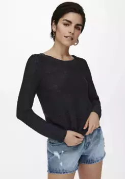 Only вязаный свитер "ONLGEENA XO L/S PULLOVER KNT NOOS", синий