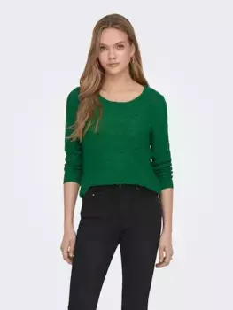 Only вязаный свитер "ONLGEENA XO L/S PULLOVER KNT NOOS", зеленый