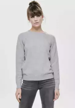Only вязаный свитер "ONLLESLY KINGS L/S PULLOVER KNT NOOS", серый