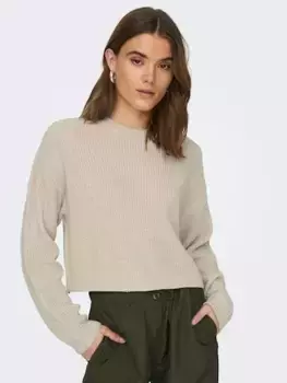 Only вязаный свитер "ONLMALAVI L/S CROPPED PULLOVER KNT NOOS", цвет Pumice Stone