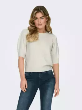 Only вязаный свитер "ONLRICA LIFE 2/4 PULLOVER EX KNT", цвет Birch Detail:W. Melange