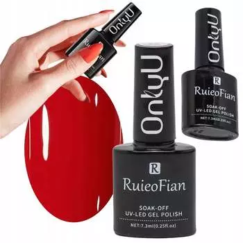 OnlyU RED ЛАК ДЛЯ НОГТЕЙ ГИБРИДНЫЙ С ГЛЯНЦЕМ УФ-КРАСНЫЙ ЛАК /L003