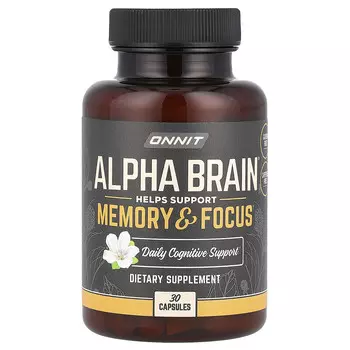 Onnit, Alpha Brain, 30 капсул