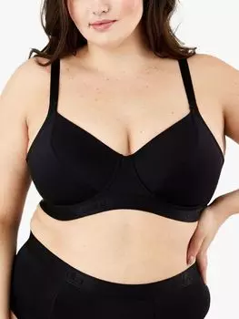 Oola Belgium Бюстгальтер на косточках с полной чашкой на каждый день, черный