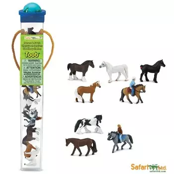 ООО «Сафари» 679704 8 Лошадок с 2 всадниками 10 шт. в трубке Safari
