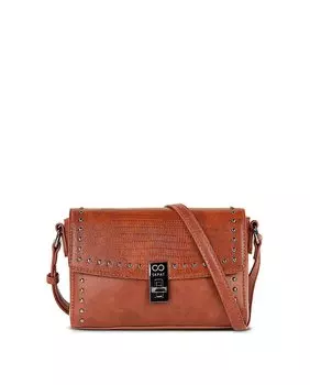 Опаловая женская сумка через плечо коричневого цвета SKPAT, коричневый