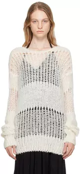OPEN YY Белый свитер нестандартной формы