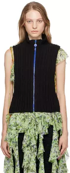 OPEN YY Черный жилет на молнии