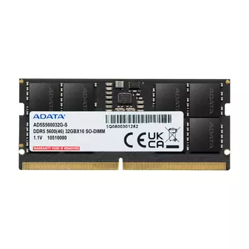Оперативная память Adata Premier, 32 Гб DDR5 (1x32 Гб), 5600 МГц, AD5S560032G-S, черный
