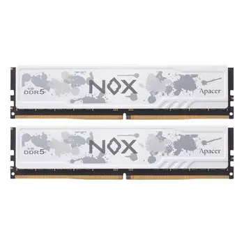 Оперативная память Apacer NOX, 32 Гб (2 х 16 Гб), DDR5, CL34, 6800 МГц, белый