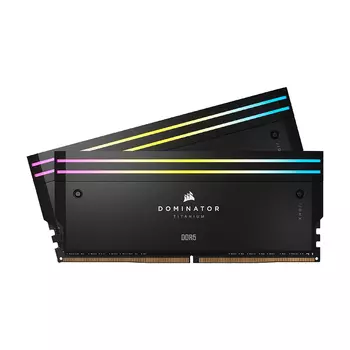 Оперативная память Corsair Dominator Titanium RGB, 32ГБ (2x16), DDR5, CL32, 6600 МГц, черный