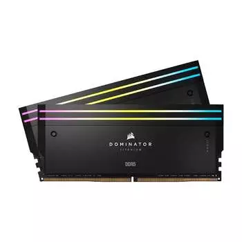 Оперативная память Corsair Dominator Titanium RGB, 96 ГБ (2x48), DDR5, CL32, 6600 МГц, черный