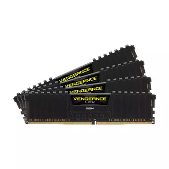 Оперативная память Corsair Vengeance LPX, 32 ГБ DDR4 (4x8 ГБ), 3200 МГц, CL16, CMK32GX4M4Z3200C16, черный