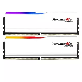 Оперативная память G.SKILL Ripjaws M5 Neo RGB, 64 Гб (2 х 32Гб), DDR5, 6000 МГц, 6000J3636F32GX2-RM5NRW, белый