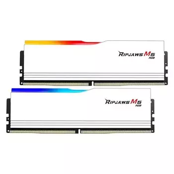 Оперативная память G.SKILL Ripjaws M5 RGB 32 Гб (2 x 16 Гб), DDR5, 5600 МГц, F5-5600J4645A16GX2-RM5RW, белый