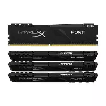 Оперативная память Kingston Fury Beast, 128 Гб DDR4 (4x32 Гб), 2666 МГц, CL16, KF426C16BBK4/128, черный