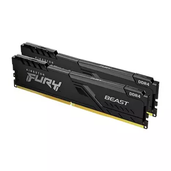 Оперативная память Kingston Fury Beast, 16 Гб DDR4 (2x8 Гб), 3733 МГц, CL19, KF437C19BBK2/16, черный