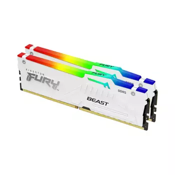 Оперативная память Kingston Fury Beast RGB, 64 Гб DDR5 (2x32 Гб), 5600 МГц, CL40, KF556C40BWAK2-64, белый