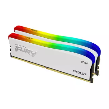 Оперативная память Kingston Fury Beast RGB Special Edition, 32 Гб DDR4 (2x16 Гб), 3600 МГц, KF436C18BWAK2/32, белый