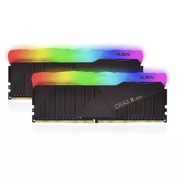 Оперативная память KLEVV CRAS X RGB, 16 Гб DDR4 (2х8), 3200 МГц, CL16, KD48GU880-32A160X, черный