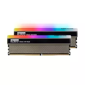 Оперативная память KLEVV CRAS XR RGB, 16 ГБ DDR4 (2x8 ГБ), 4000 МГц, CL19, KD48GU880-40B190Z, серый