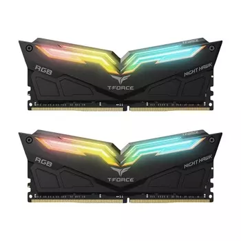 Оперативная память Team Group T-Force Night Hawk RGB 16 Гб (2х8), DIMM DDR4, 3600 МГц, TF1D416G3600HC18JDC01