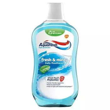 Ополаскиватель для рта Aquafresh,Fresh & Minty 500мл