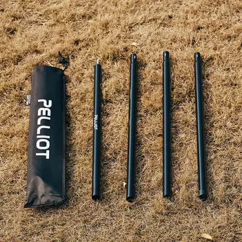 Опора для навеса Pelliot, 4-секционный кронштейн для навеса, опора для палатки на открытом воздухе, 2,2 метра, черный обсидиан 16106210