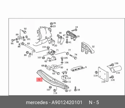 Опора двигателя MERCEDES-BENZ A901 242 01 01