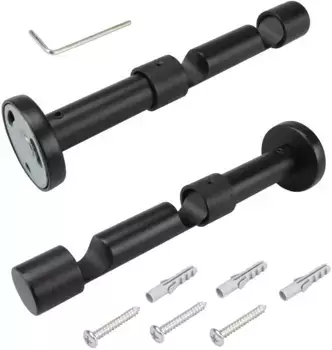 Опора Liedeco двойная, (1 шт.), для карнизов 16 мм 1,6 см, черный