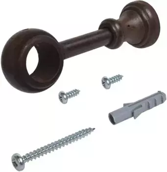 Опора Liedeco "Thuringia", (1 шт.), для карнизов 28 мм Длина: 16,5 см, цвет nussbaum