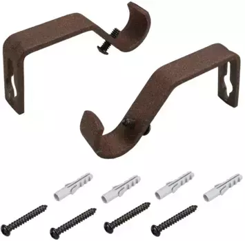 Опоры Liedeco (комплект, 2 шт.) для карнизов 16 мм 1,6 см, цвет rostbraun