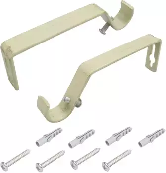 Опоры Liedeco (комплект, 2 шт.) для карнизов 16 мм 1,6 см, белый/золотой