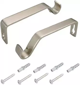 Опоры Liedeco (комплект, 2 шт.) для карнизов 16 мм 1,6 см, цвет chromfarben/matt