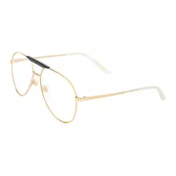 Оправа для очков-авиаторов Plate Frame, мужская, золотая GUCCI