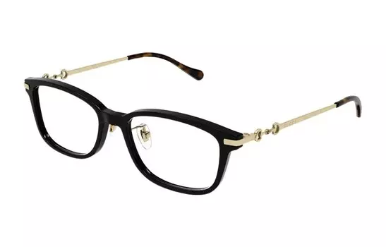 Оправа оптическая женская Gucci Wayfarer, черный / золотой