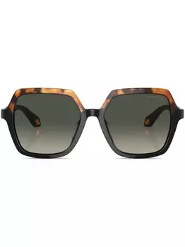 Оправа увеличенного размера с градиентными линзами Солнцезащитные очки Giorgio Armani, черные