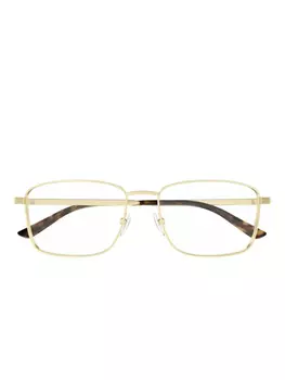 Оправы очков Gucci Eyewear с тисненым логотипом, золотой