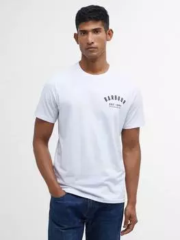 Опрятная футболка Barbour, белый