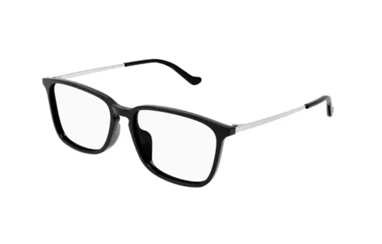 Оправа Gucci Unisex в прямоугольной форме, серебряный / черный