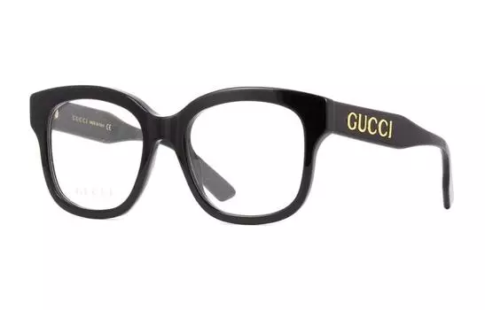 Оправа Gucci Unisex с линзами, черный / золотой