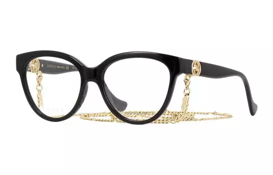 Оправа Gucci Unisex с цепочкой, черный / золотой