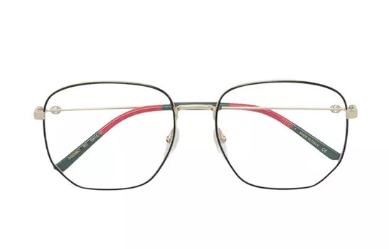 Очки Gucci Unisex, черный / золотой