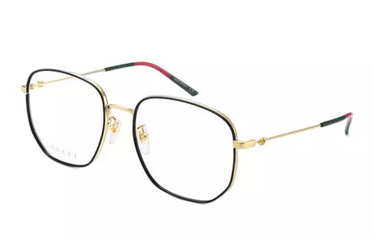 Оправа Gucci Unisex оптическая, черный / красный / золотой