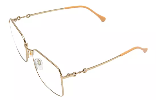Оправа Gucci Unisex в прямоугольной форме, золотой