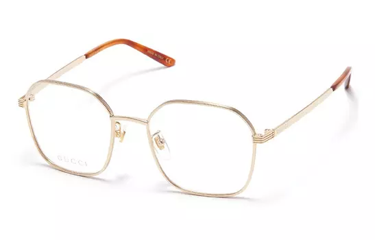 Оправа Gucci Unisex оптическая, золотой / светло - коричневый