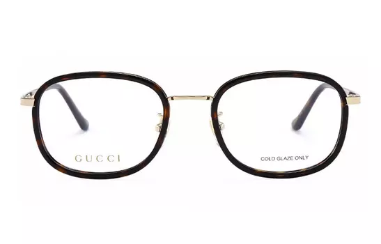 Очки Gucci Unisex в овальной форме, золотой / черный