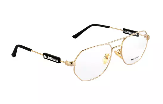 Оправа для очков Balenciaga Geometric Frame, золотой