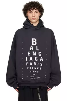 Оптический худи большого размера Balenciaga, мультиколор