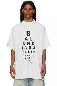 Оптический оверсайз футболка Balenciaga, белый